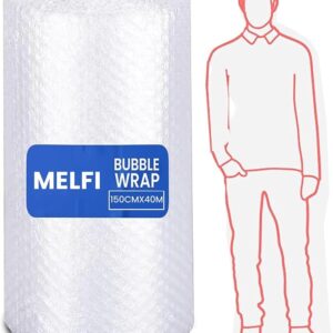 لفة تغليف الفقاعات من ميلفي™ مقاس 150 سم × 40 متر للتغليف والشحن والبريد والتعبئة ونقل اللوازم